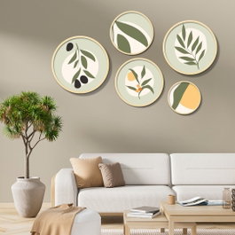 Wallity Yats-21 Conjunto de 5 Cuadros Decorativos Multicolor